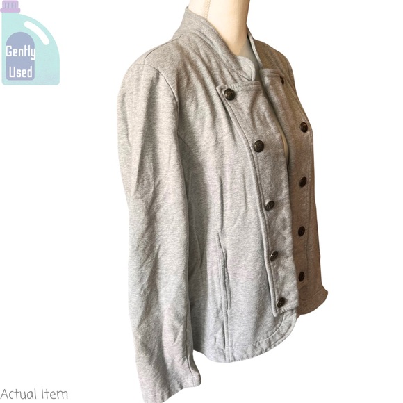 Tommy Hilfiger Military Gray Jacket Blazer Size XL 🤍🖤 - Picture 3 of 5